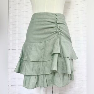 Pookie & Sebastian Ruffle Mini Skirt